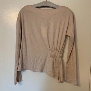 NWT Evidnt asymmetrical ruched top sweater